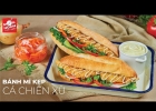 Bữa sáng ngon miệng với bánh mì kẹp cá chiên xù giòn rụm cực dễ làm
