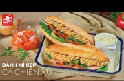 Bữa sáng ngon miệng với bánh mì kẹp cá chiên xù giòn rụm cực dễ làm