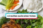 Mẹt cá nướng cuốn bánh tráng đầy ú, nhìn là muốn 